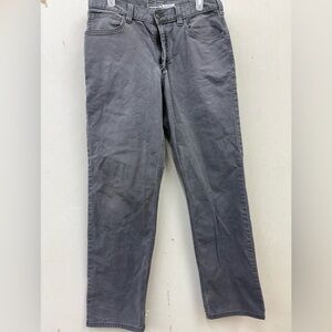 Carhartt relaxed fit gray canvas pants size 32X32 (measures 33”X31”)